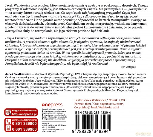 Rozmyślnik Jacka Walkiewicza Zainspiruj Się Do Działania - Jacek Walkiewicz [AUDIOBOOK]