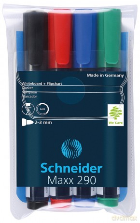Zestaw Markerów Do Tablic Maxx 290 Schneider 4 Kolory