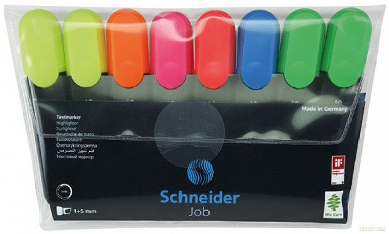 Zestaw Zakreślaczy Job Schneider 8 Kolorów