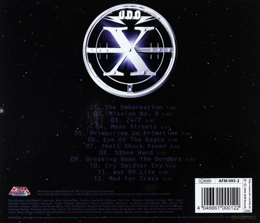 U.D.O.: Mission No X [CD]