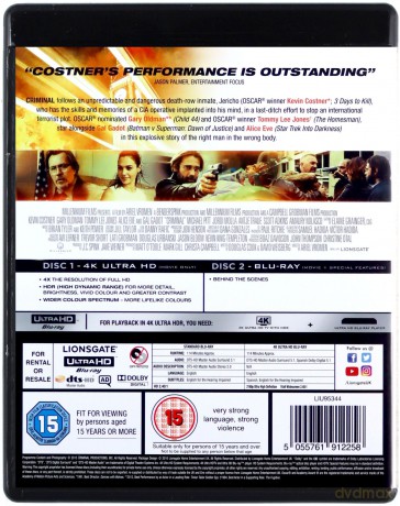 Criminal (Umysł Przestępcy) [Blu-Ray 4K]+[Blu-Ray]