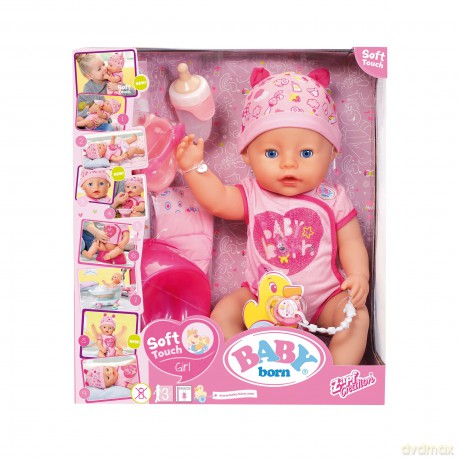 Baby Born, Soft Touch, lalka interaktywna, 43 cm Bobas