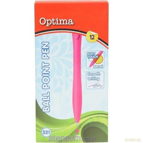 Długopis Soft Touch różowy (12 szt)