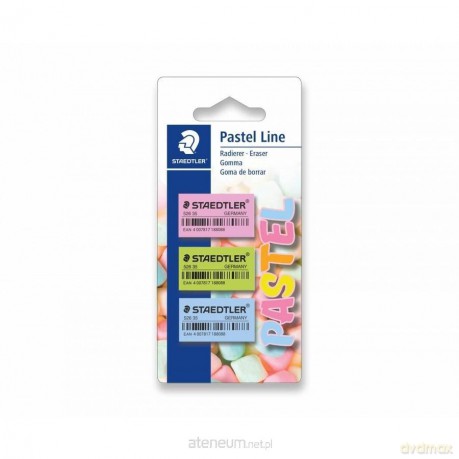 Gumka 3 sztuki pastelowa