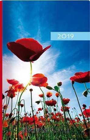 Terminarz 2019 Kolor tygodniowy - maki [KALENDARZ]