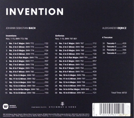 Aleksander Dębicz: Invention (digipack) [CD]