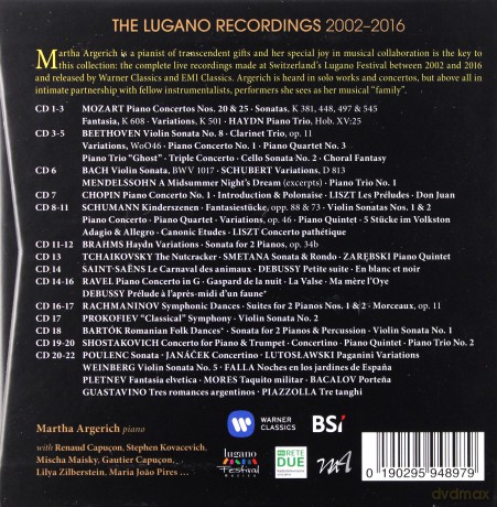 Martha Argerich: Martha Argerich - The Lugano Recordings [22CD]