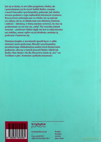 Psychiczne życie władzy. Teorie ujarzmienia - Judith Butler [KSIĄŻKA]