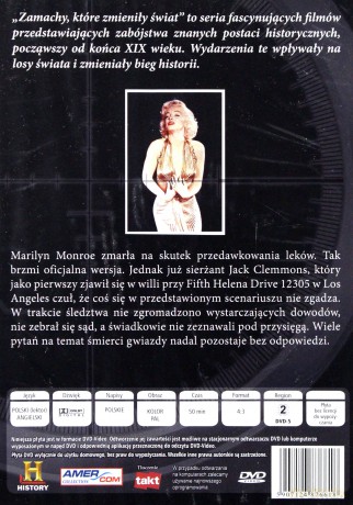Zamachy które zmieniły świat: Tajemnica śmierci Marilyn Monroe (slim) [DVD]