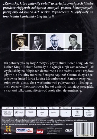 Zamachy które zmieniły świat: Robert Kannedy, Huey Lonk, Martin Luther King, Louis Mountbatten, Benigno Aquino (slim) [DVD]