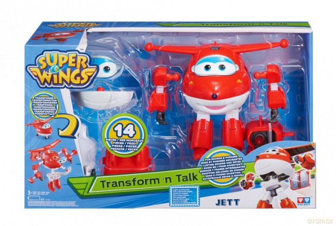 Samolot robot Super Wings z dźwiękami - Jett [FIGURKA]