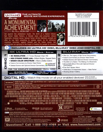 The Birth Of A Nation (Narodziny narodu) [Blu-Ray 4K]+[Blu-Ray]