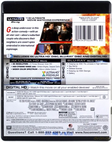 Keeping Up With The Joneses (Szpiedzy z sąsiedztwa) [Blu-Ray 4K]+[Blu-Ray]