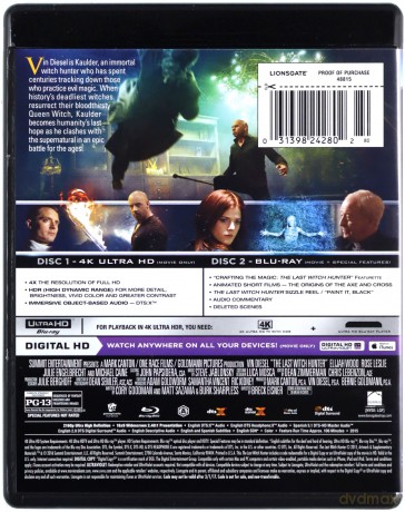The Last Witch Hunter (Łowca czarownic) [Blu-Ray 4K]+[Blu-Ray]