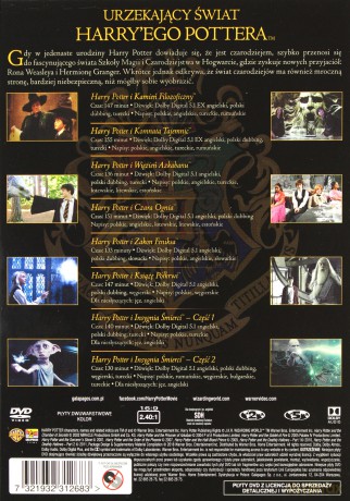 Harry Potter. Pełna Kolekcja 8 Filmów (Edycja Specjalna z kartami) [BOX] [8DVD]