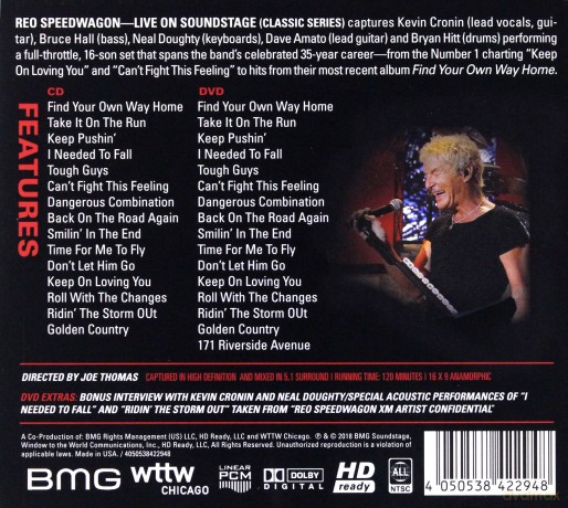Reo Speedwagon: Live On Soundstage (Classic Series) [CD]+[DVD]