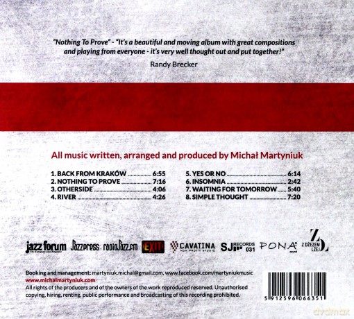 Michał Martyniuk: Nothing To Prove (digipack) [CD]