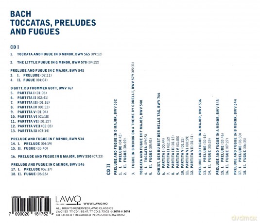 Kare Nordstoga: Johann Sebastian Bach: Toccatas, Preludes and Fugues [2CD]