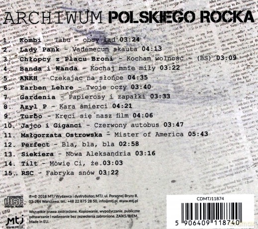 Archiwum polskiego rocka [CD]