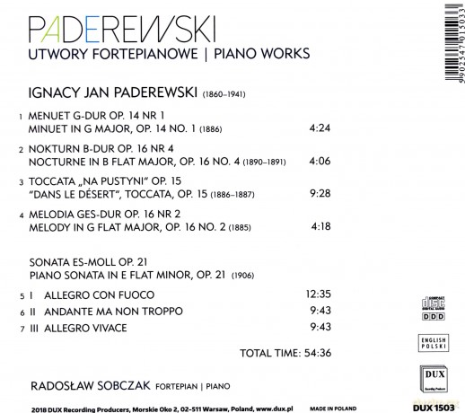 Radosław Sobczak: Paderewski. Utwory Fortepianowe [CD]