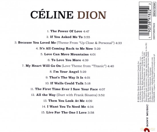 Céline Dion: Ikony Muzyki Celine Dion [CD]