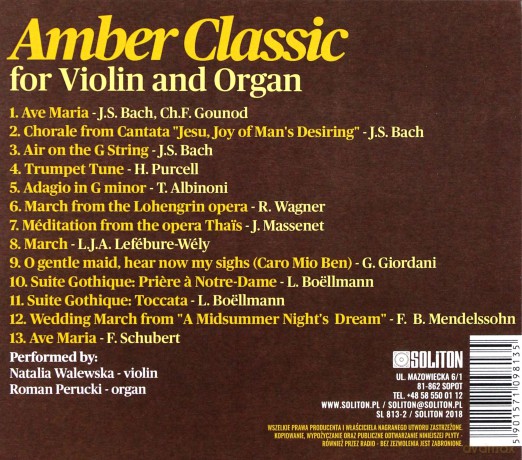 Amber Classics For Violin And Organ [CD]