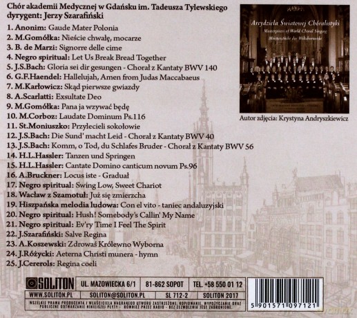 Arcydzieła Światowej Chóralistyki [CD]