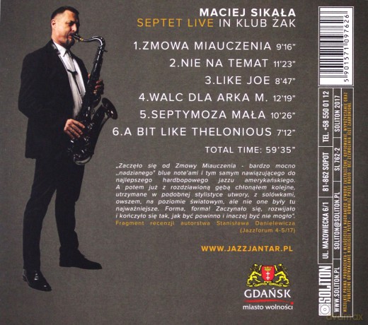 Maciej Sikała Septet: Live In Klub Żak [CD]