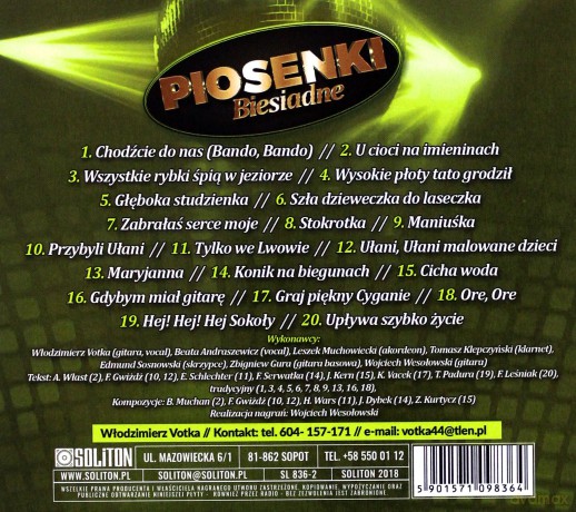 Piosenki Biesiadne - Bawmy Się! Bard Gdański Włodek Votka [CD]