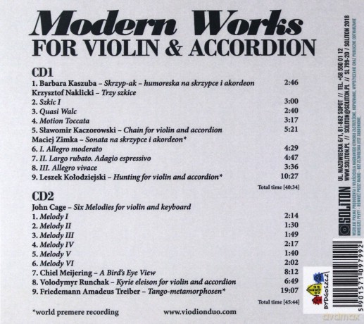 Krzysztof Lutrzykowski: Vio-Dion Duo Akordeon [2CD]