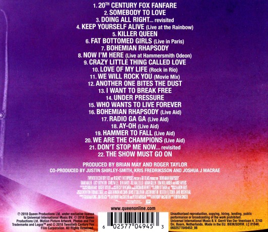 Bohemian Rhapsody soundtrack (Queen) (PL) [CD]