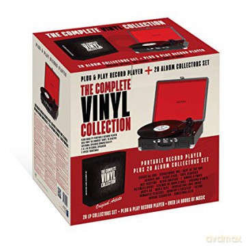 Gramofon czarny + 20 Winyli [ELEKTRONIKA]+[20xWinyl]