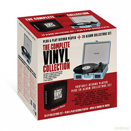 Gramofon niebieski + 20 Winyli [ELEKTRONIKA]+[20xWinyl]