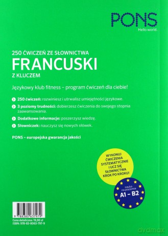 250 ćwiczeń ze słownictwa z kluczem. Francuski [KSIĄŻKA]