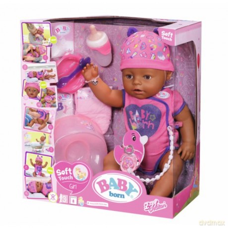 Baby Born - Lalka interaktywna Soft Touch-Dziewczynka