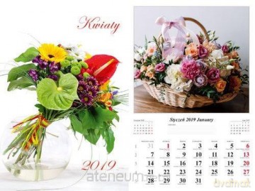 Kalendarz 2019 Kwiaty 7 planszowy [KALENDARZ]
