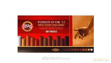 Kredki Pastele Toison D'or 12 sztuk brązowe