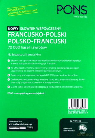 Nowy słownik współczesny francusko-polsko-francuski [KSIĄŻKA]