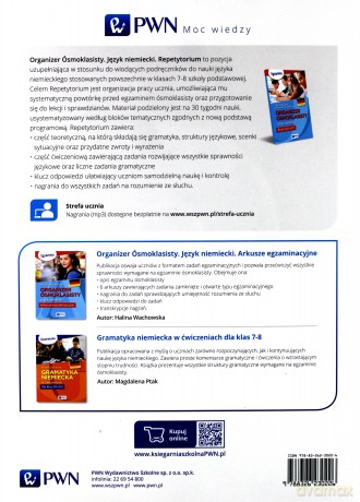 Organizer Ósmoklasisty. Język niemiecki. Repetytorium [KSIĄŻKA]