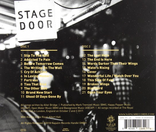 Alter Bridge: Live At The Royal Albert Hall Featuring The Parallax Orchestra [2CD]