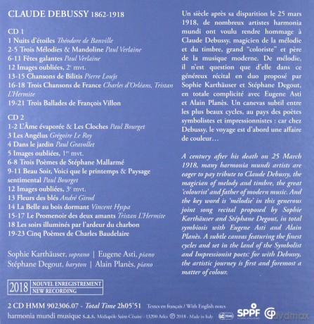 Debussy: Melodies Karthauser Degout Asti Planes (digipack) [2CD]