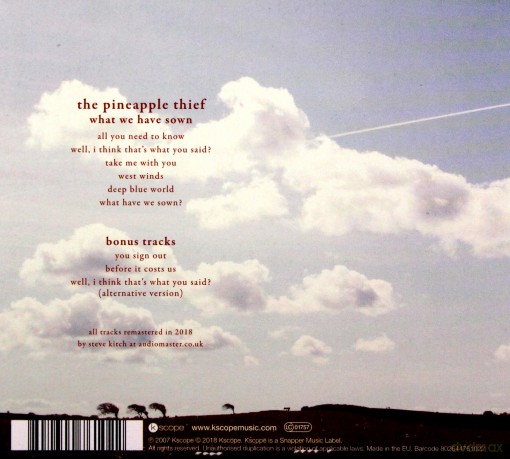 The Pineapple Thief: What We Have Sown (digipack) [CD]