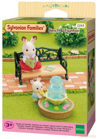 Sylvanian Families Ławka i fontanna