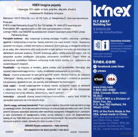 K'nex Imagine pojazdy latające