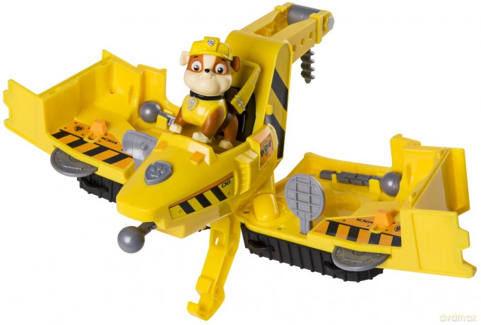 Psi Patrol - Flip and Fly Transformujący się buldożer Rubble'a
