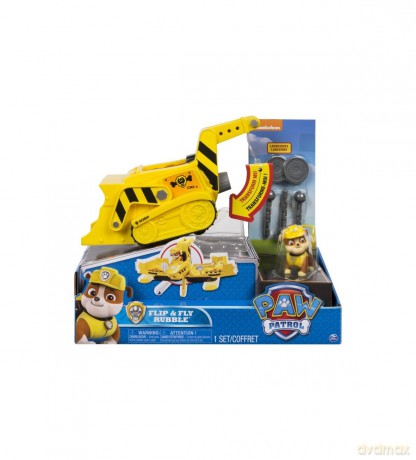 Psi Patrol - Flip and Fly Transformujący się buldożer Rubble'a
