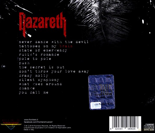 Nazareth: Tattoed On My Brain [CD]