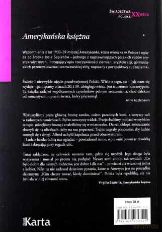 Sapieha Amerykańska Księżna z Nowego Jorku do Siedlisk - Virgilia Sapieha [KSIĄŻKA]