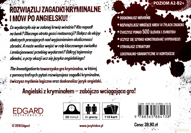 Angielski z Kryminałem The Investigation - Patrycja Zakaszewska, Katarzyna Widomska [GRA]