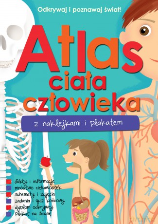 Atlas Ciała Człowieka z Naklejkami i Plakatem [KSIĄŻKA]